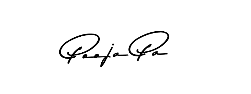 Create a beautiful signature design for name Pooja Pa. With this signature (Asem Kandis PERSONAL USE) fonts, you can make a handwritten signature for free. Pooja Pa signature style 9 images and pictures png