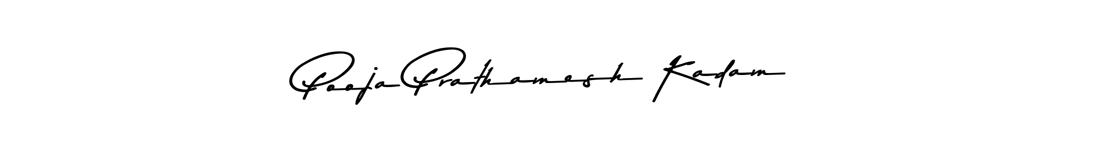 Asem Kandis PERSONAL USE is a professional signature style that is perfect for those who want to add a touch of class to their signature. It is also a great choice for those who want to make their signature more unique. Get Pooja Prathamesh Kadam name to fancy signature for free. Pooja Prathamesh Kadam signature style 9 images and pictures png
