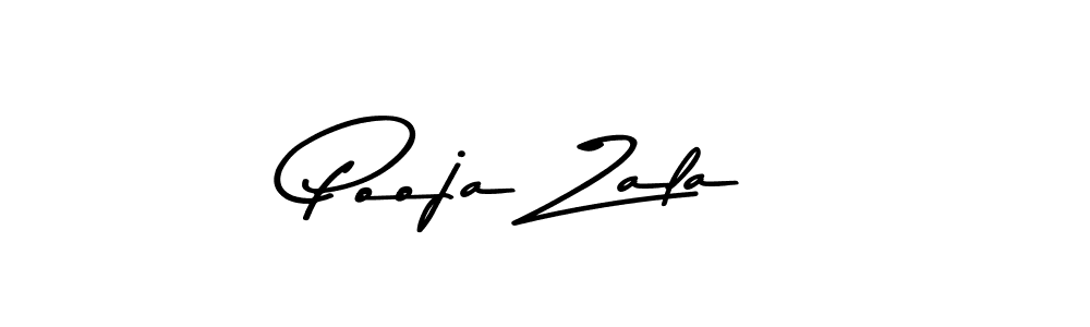 Create a beautiful signature design for name Pooja Zala. With this signature (Asem Kandis PERSONAL USE) fonts, you can make a handwritten signature for free. Pooja Zala signature style 9 images and pictures png