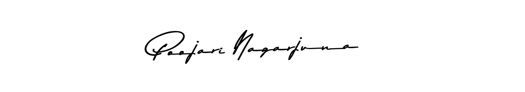 Make a beautiful signature design for name Poojari Nagarjuna. With this signature (Asem Kandis PERSONAL USE) style, you can create a handwritten signature for free. Poojari Nagarjuna signature style 9 images and pictures png