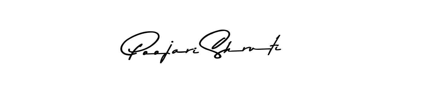 Use a signature maker to create a handwritten signature online. With this signature software, you can design (Asem Kandis PERSONAL USE) your own signature for name Poojari Shruti. Poojari Shruti signature style 9 images and pictures png