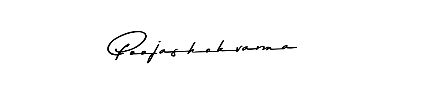 Make a beautiful signature design for name Poojashokvarma. With this signature (Asem Kandis PERSONAL USE) style, you can create a handwritten signature for free. Poojashokvarma signature style 9 images and pictures png