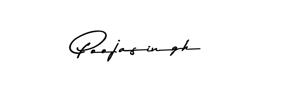 Design your own signature with our free online signature maker. With this signature software, you can create a handwritten (Asem Kandis PERSONAL USE) signature for name Poojasingh. Poojasingh signature style 9 images and pictures png