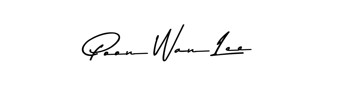 Make a beautiful signature design for name Poon Wan Lee. With this signature (Asem Kandis PERSONAL USE) style, you can create a handwritten signature for free. Poon Wan Lee signature style 9 images and pictures png