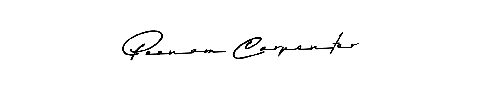 Create a beautiful signature design for name Poonam Carpenter. With this signature (Asem Kandis PERSONAL USE) fonts, you can make a handwritten signature for free. Poonam Carpenter signature style 9 images and pictures png