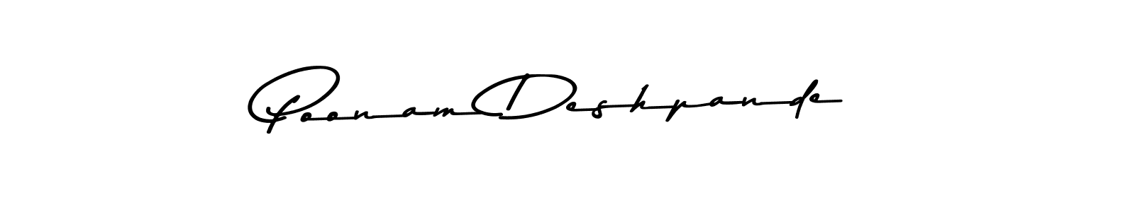 Create a beautiful signature design for name Poonam Deshpande. With this signature (Asem Kandis PERSONAL USE) fonts, you can make a handwritten signature for free. Poonam Deshpande signature style 9 images and pictures png