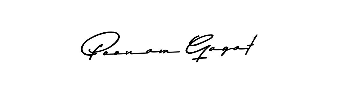 Create a beautiful signature design for name Poonam Gagat. With this signature (Asem Kandis PERSONAL USE) fonts, you can make a handwritten signature for free. Poonam Gagat signature style 9 images and pictures png