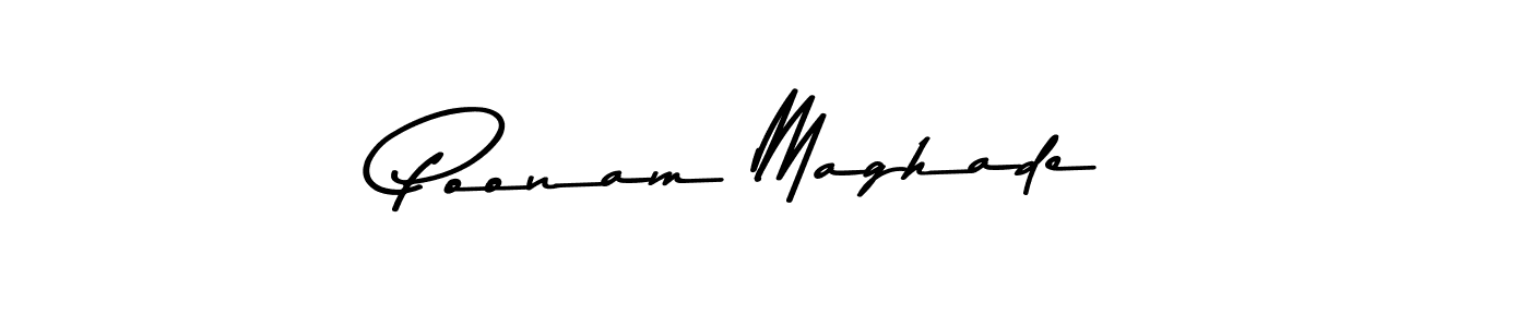 if you are searching for the best signature style for your name Poonam Maghade. so please give up your signature search. here we have designed multiple signature styles  using Asem Kandis PERSONAL USE. Poonam Maghade signature style 9 images and pictures png