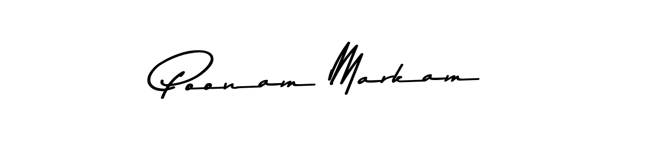 Design your own signature with our free online signature maker. With this signature software, you can create a handwritten (Asem Kandis PERSONAL USE) signature for name Poonam Markam. Poonam Markam signature style 9 images and pictures png