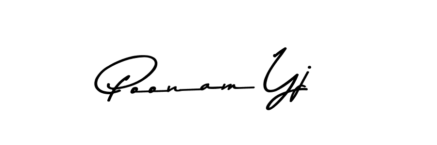 Use a signature maker to create a handwritten signature online. With this signature software, you can design (Asem Kandis PERSONAL USE) your own signature for name Poonam Yj. Poonam Yj signature style 9 images and pictures png