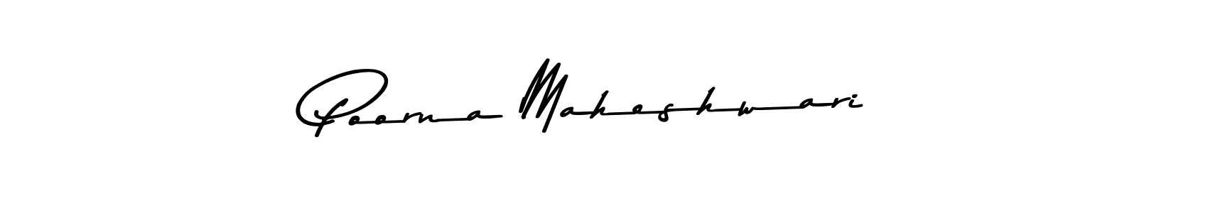 Use a signature maker to create a handwritten signature online. With this signature software, you can design (Asem Kandis PERSONAL USE) your own signature for name Poorna Maheshwari. Poorna Maheshwari signature style 9 images and pictures png