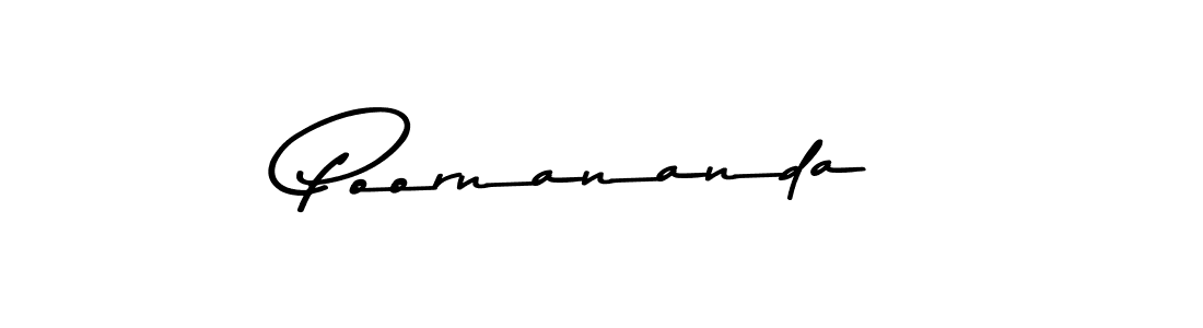 Poornananda stylish signature style. Best Handwritten Sign (Asem Kandis PERSONAL USE) for my name. Handwritten Signature Collection Ideas for my name Poornananda. Poornananda signature style 9 images and pictures png