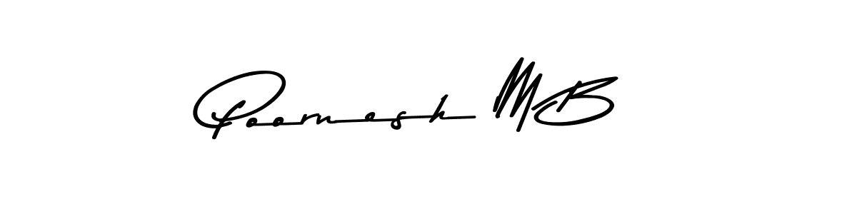 This is the best signature style for the Poornesh M B name. Also you like these signature font (Asem Kandis PERSONAL USE). Mix name signature. Poornesh M B signature style 9 images and pictures png