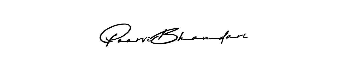 Asem Kandis PERSONAL USE is a professional signature style that is perfect for those who want to add a touch of class to their signature. It is also a great choice for those who want to make their signature more unique. Get Poorvi Bhandari name to fancy signature for free. Poorvi Bhandari signature style 9 images and pictures png