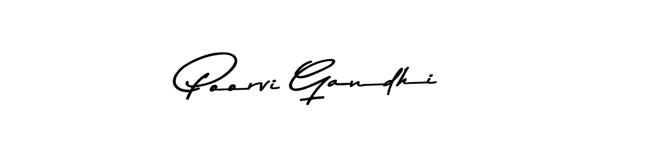 Design your own signature with our free online signature maker. With this signature software, you can create a handwritten (Asem Kandis PERSONAL USE) signature for name Poorvi Gandhi. Poorvi Gandhi signature style 9 images and pictures png