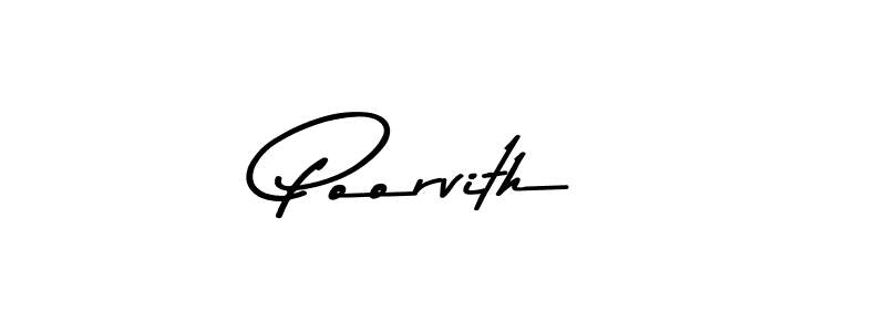 Similarly Asem Kandis PERSONAL USE is the best handwritten signature design. Signature creator online .You can use it as an online autograph creator for name Poorvith. Poorvith signature style 9 images and pictures png