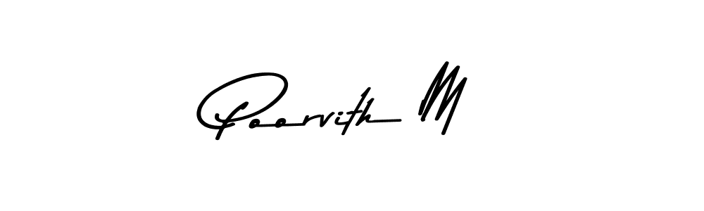 How to make Poorvith M signature? Asem Kandis PERSONAL USE is a professional autograph style. Create handwritten signature for Poorvith M name. Poorvith M signature style 9 images and pictures png