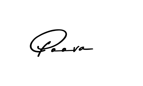 Create a beautiful signature design for name Poova. With this signature (Asem Kandis PERSONAL USE) fonts, you can make a handwritten signature for free. Poova signature style 9 images and pictures png