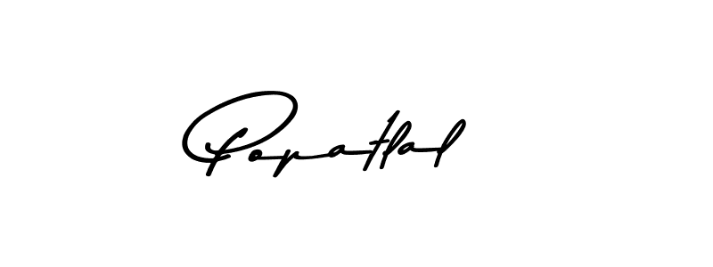 How to make Popatlal name signature. Use Asem Kandis PERSONAL USE style for creating short signs online. This is the latest handwritten sign. Popatlal signature style 9 images and pictures png