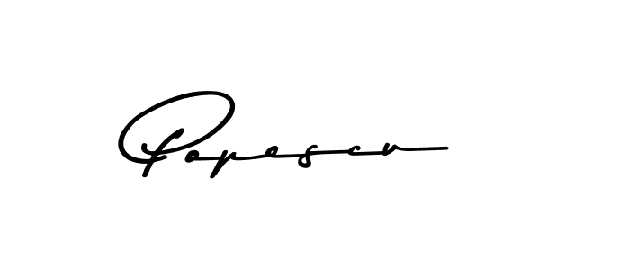 Design your own signature with our free online signature maker. With this signature software, you can create a handwritten (Asem Kandis PERSONAL USE) signature for name Popescu. Popescu signature style 9 images and pictures png