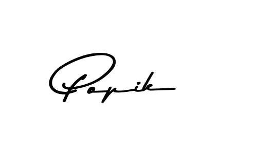 Make a beautiful signature design for name Popik. With this signature (Asem Kandis PERSONAL USE) style, you can create a handwritten signature for free. Popik signature style 9 images and pictures png
