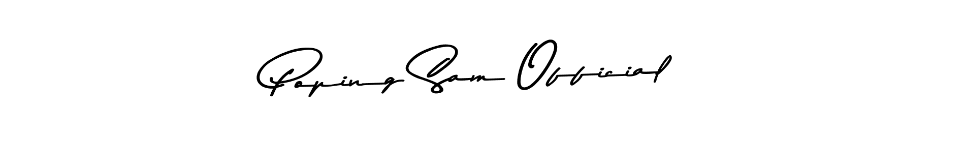 Poping Sam Official stylish signature style. Best Handwritten Sign (Asem Kandis PERSONAL USE) for my name. Handwritten Signature Collection Ideas for my name Poping Sam Official. Poping Sam Official signature style 9 images and pictures png