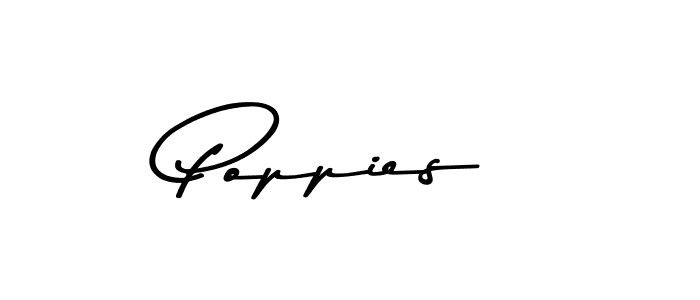 How to make Poppies name signature. Use Asem Kandis PERSONAL USE style for creating short signs online. This is the latest handwritten sign. Poppies signature style 9 images and pictures png