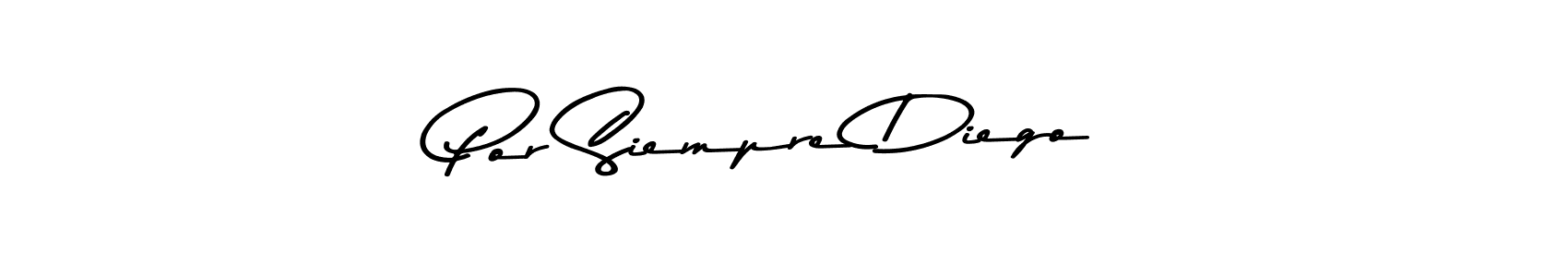 The best way (Asem Kandis PERSONAL USE) to make a short signature is to pick only two or three words in your name. The name Por Siempre Diego include a total of six letters. For converting this name. Por Siempre Diego signature style 9 images and pictures png