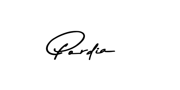 Asem Kandis PERSONAL USE is a professional signature style that is perfect for those who want to add a touch of class to their signature. It is also a great choice for those who want to make their signature more unique. Get Pordia name to fancy signature for free. Pordia signature style 9 images and pictures png