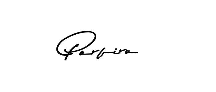 How to make Porfiro name signature. Use Asem Kandis PERSONAL USE style for creating short signs online. This is the latest handwritten sign. Porfiro signature style 9 images and pictures png