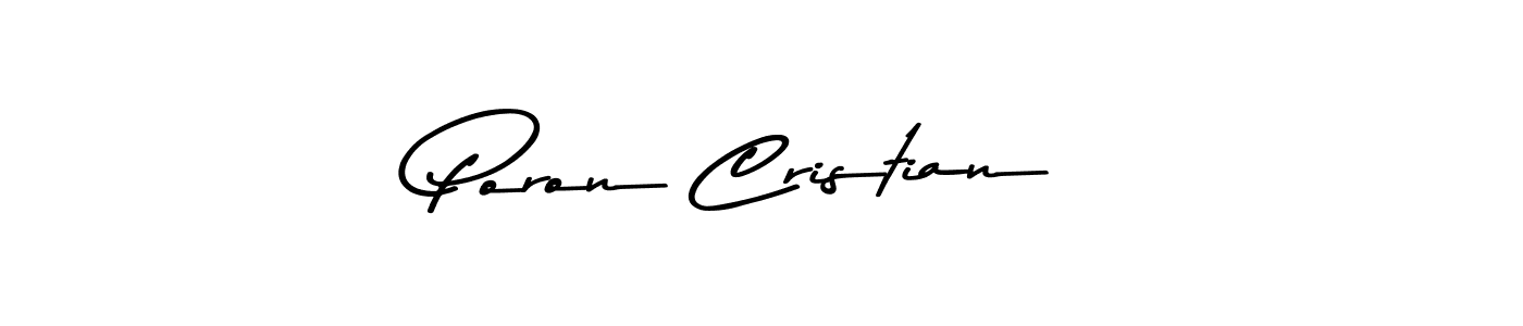How to Draw Poron Cristian signature style? Asem Kandis PERSONAL USE is a latest design signature styles for name Poron Cristian. Poron Cristian signature style 9 images and pictures png