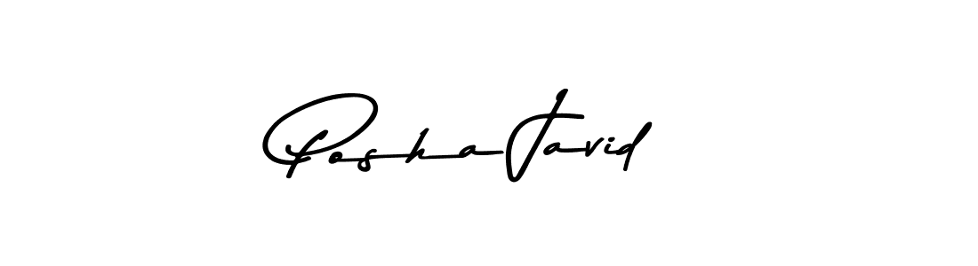 Posha Javid stylish signature style. Best Handwritten Sign (Asem Kandis PERSONAL USE) for my name. Handwritten Signature Collection Ideas for my name Posha Javid. Posha Javid signature style 9 images and pictures png