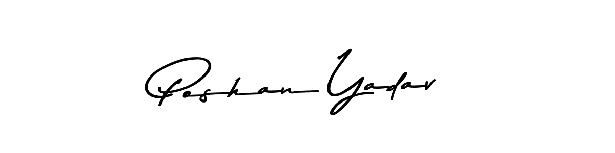 How to make Poshan Yadav name signature. Use Asem Kandis PERSONAL USE style for creating short signs online. This is the latest handwritten sign. Poshan Yadav signature style 9 images and pictures png
