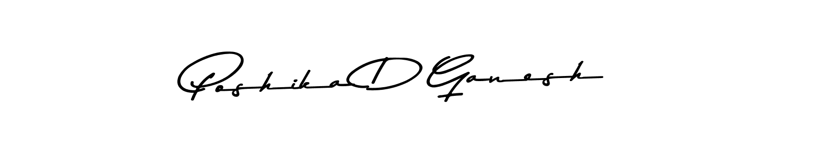 Asem Kandis PERSONAL USE is a professional signature style that is perfect for those who want to add a touch of class to their signature. It is also a great choice for those who want to make their signature more unique. Get Poshika D Ganesh name to fancy signature for free. Poshika D Ganesh signature style 9 images and pictures png