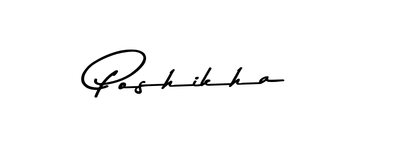Similarly Asem Kandis PERSONAL USE is the best handwritten signature design. Signature creator online .You can use it as an online autograph creator for name Poshikha. Poshikha signature style 9 images and pictures png