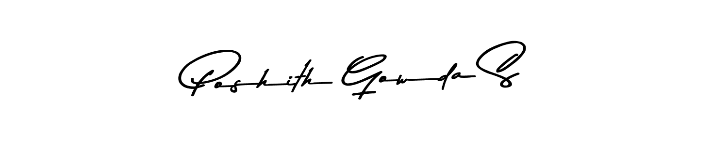 How to make Poshith Gowda S signature? Asem Kandis PERSONAL USE is a professional autograph style. Create handwritten signature for Poshith Gowda S name. Poshith Gowda S signature style 9 images and pictures png