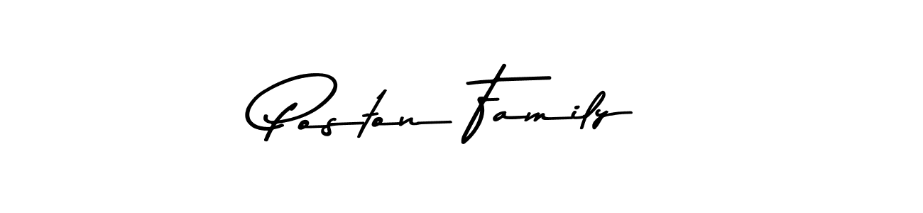 Similarly Asem Kandis PERSONAL USE is the best handwritten signature design. Signature creator online .You can use it as an online autograph creator for name Poston Family. Poston Family signature style 9 images and pictures png