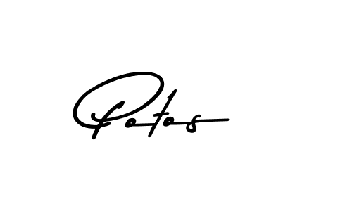 Potos stylish signature style. Best Handwritten Sign (Asem Kandis PERSONAL USE) for my name. Handwritten Signature Collection Ideas for my name Potos. Potos signature style 9 images and pictures png