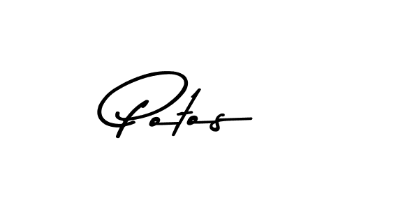 This is the best signature style for the Potos  name. Also you like these signature font (Asem Kandis PERSONAL USE). Mix name signature. Potos  signature style 9 images and pictures png