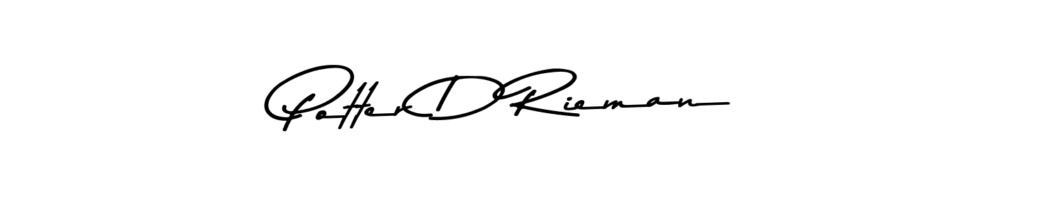 Similarly Asem Kandis PERSONAL USE is the best handwritten signature design. Signature creator online .You can use it as an online autograph creator for name Potter D Rieman. Potter D Rieman signature style 9 images and pictures png