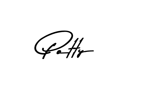 Design your own signature with our free online signature maker. With this signature software, you can create a handwritten (Asem Kandis PERSONAL USE) signature for name Potty. Potty signature style 9 images and pictures png