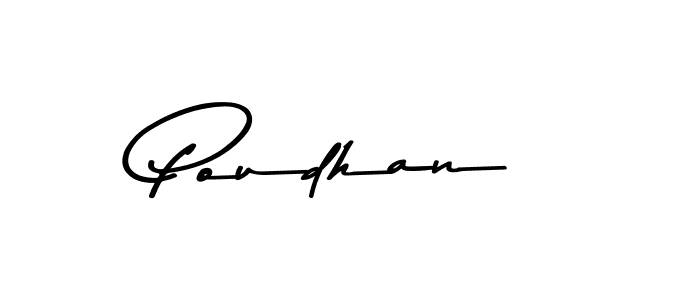 Make a beautiful signature design for name Poudhan. With this signature (Asem Kandis PERSONAL USE) style, you can create a handwritten signature for free. Poudhan signature style 9 images and pictures png