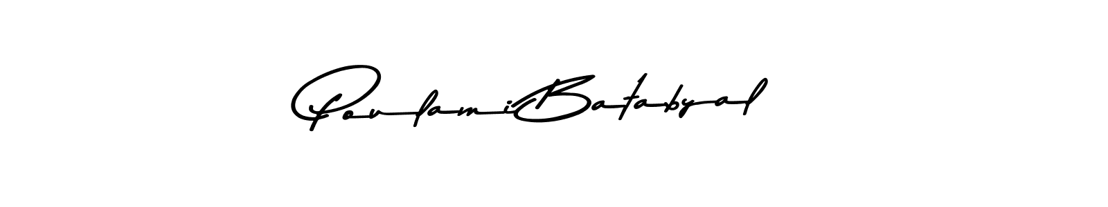 Also You can easily find your signature by using the search form. We will create Poulami Batabyal name handwritten signature images for you free of cost using Asem Kandis PERSONAL USE sign style. Poulami Batabyal signature style 9 images and pictures png