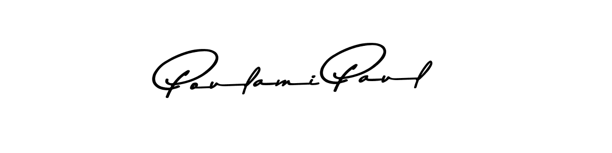 Use a signature maker to create a handwritten signature online. With this signature software, you can design (Asem Kandis PERSONAL USE) your own signature for name Poulami Paul. Poulami Paul signature style 9 images and pictures png