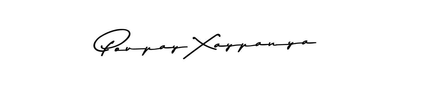 Make a beautiful signature design for name Poupay Xaypanya. With this signature (Asem Kandis PERSONAL USE) style, you can create a handwritten signature for free. Poupay Xaypanya signature style 9 images and pictures png