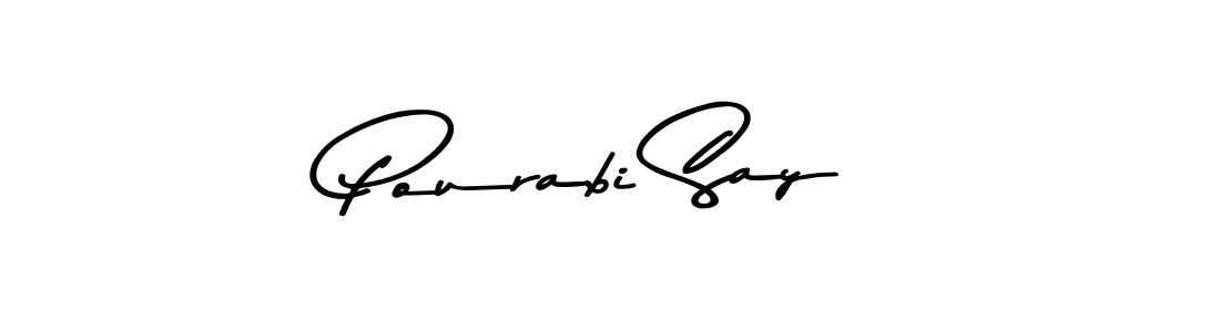 Make a beautiful signature design for name Pourabi Say. With this signature (Asem Kandis PERSONAL USE) style, you can create a handwritten signature for free. Pourabi Say signature style 9 images and pictures png