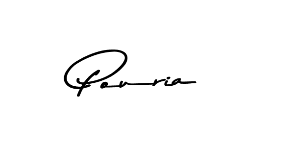 Use a signature maker to create a handwritten signature online. With this signature software, you can design (Asem Kandis PERSONAL USE) your own signature for name Pouria. Pouria signature style 9 images and pictures png