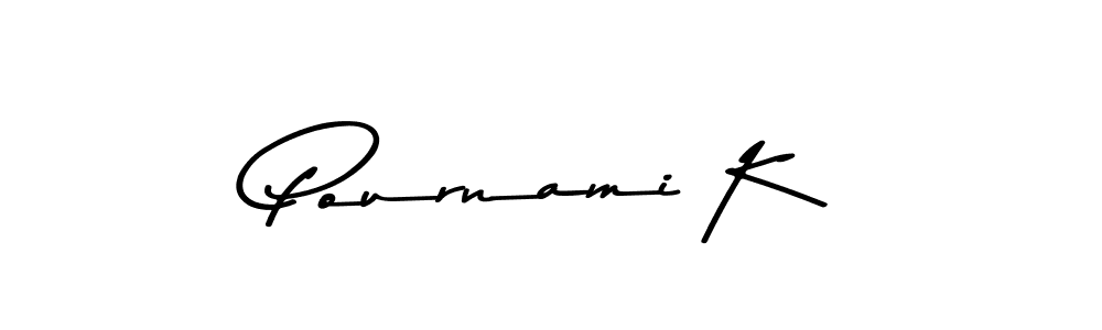 This is the best signature style for the Pournami K name. Also you like these signature font (Asem Kandis PERSONAL USE). Mix name signature. Pournami K signature style 9 images and pictures png