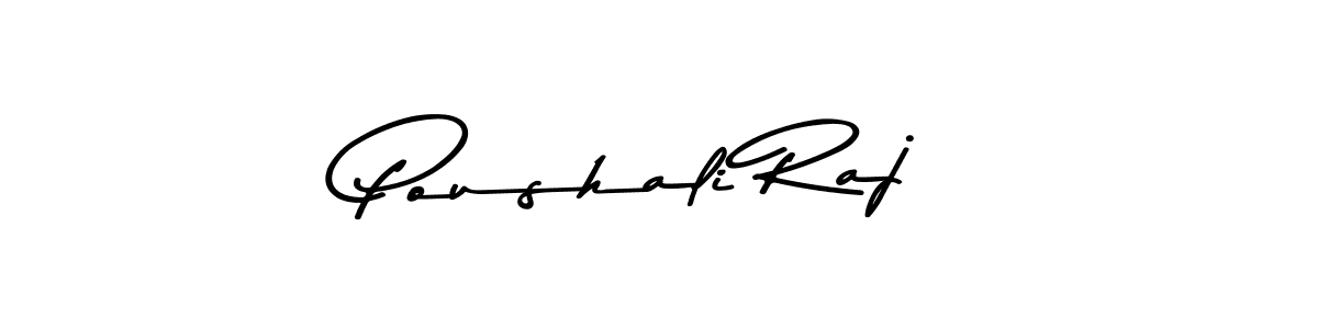 Design your own signature with our free online signature maker. With this signature software, you can create a handwritten (Asem Kandis PERSONAL USE) signature for name Poushali Raj. Poushali Raj signature style 9 images and pictures png