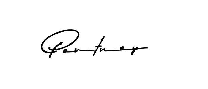 How to make Poutney signature? Asem Kandis PERSONAL USE is a professional autograph style. Create handwritten signature for Poutney name. Poutney signature style 9 images and pictures png